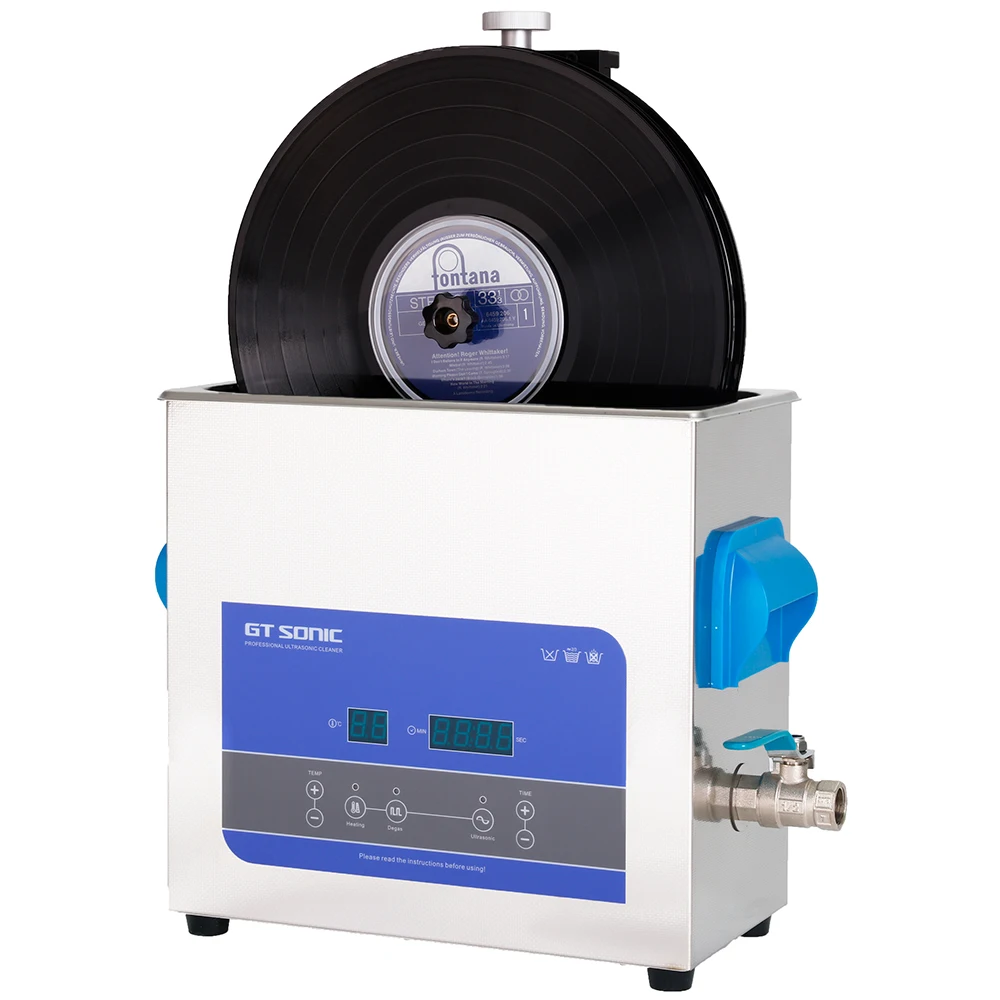 GTSONIC 6L Ультразвуковой очиститель виниловых пластинок с кронштейном для мытья 7 12