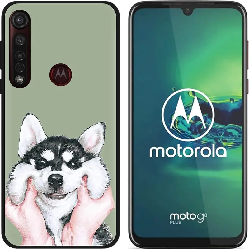 Темно-серый Чехол для Motorola Moto G8 Plus, мягкий матовый чехол с милыми животными и цветочным мрамором для Moto G8 play one macro, силиконовый чехол для телефона s - Цвет: Темно-серый