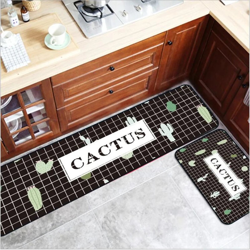 Bubble Kiss 2020 New Welcome Mat for Front Door Nordic Fashion Geometric Green Cactus Kitchen Entry Anti-Slip Floor | Дом и сад