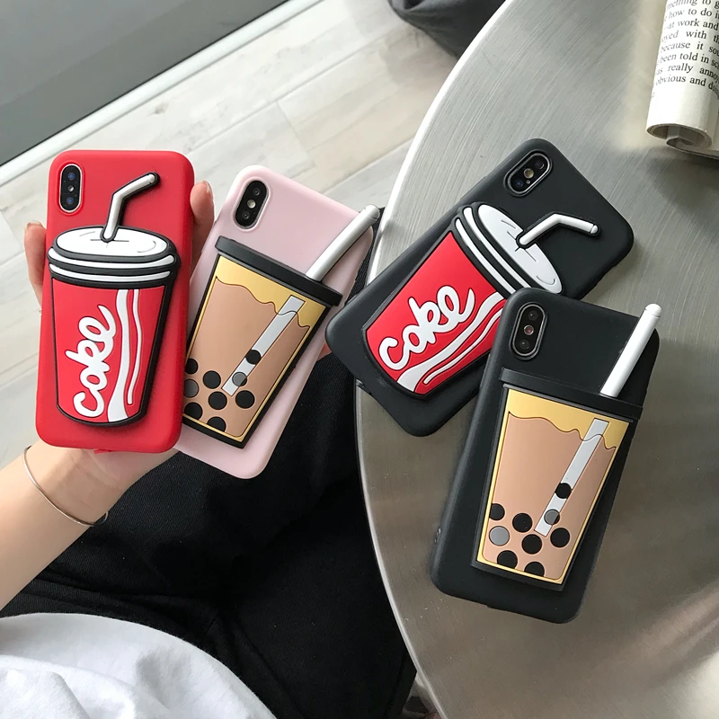 Cola молочный чай конфеты цвет силиконовый мягкий чехол для телефона с