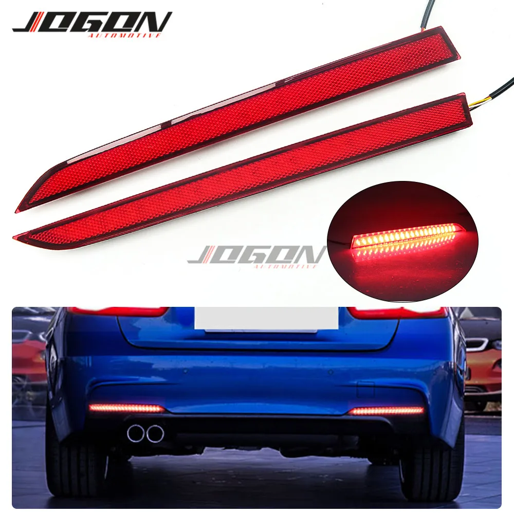 Красный Светодиодный отражатель заднего бампера стоп сигнал последовательный