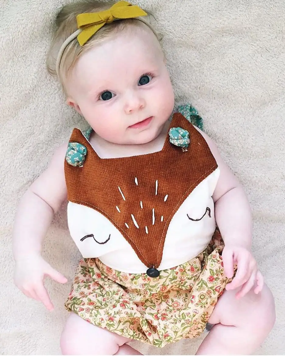 Комбинезон для малышей 2018 одежда маленьких девочек комбинезон топ с рисунком