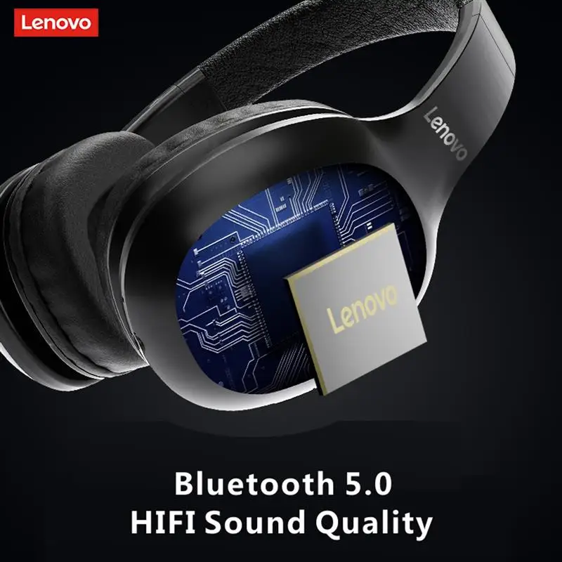

NEW Lenovo HD300 Wireless Headphones Bluetooth 5.0 Headset Subwoofer Sports Running Headset Unisex Noise Reduction Video Call