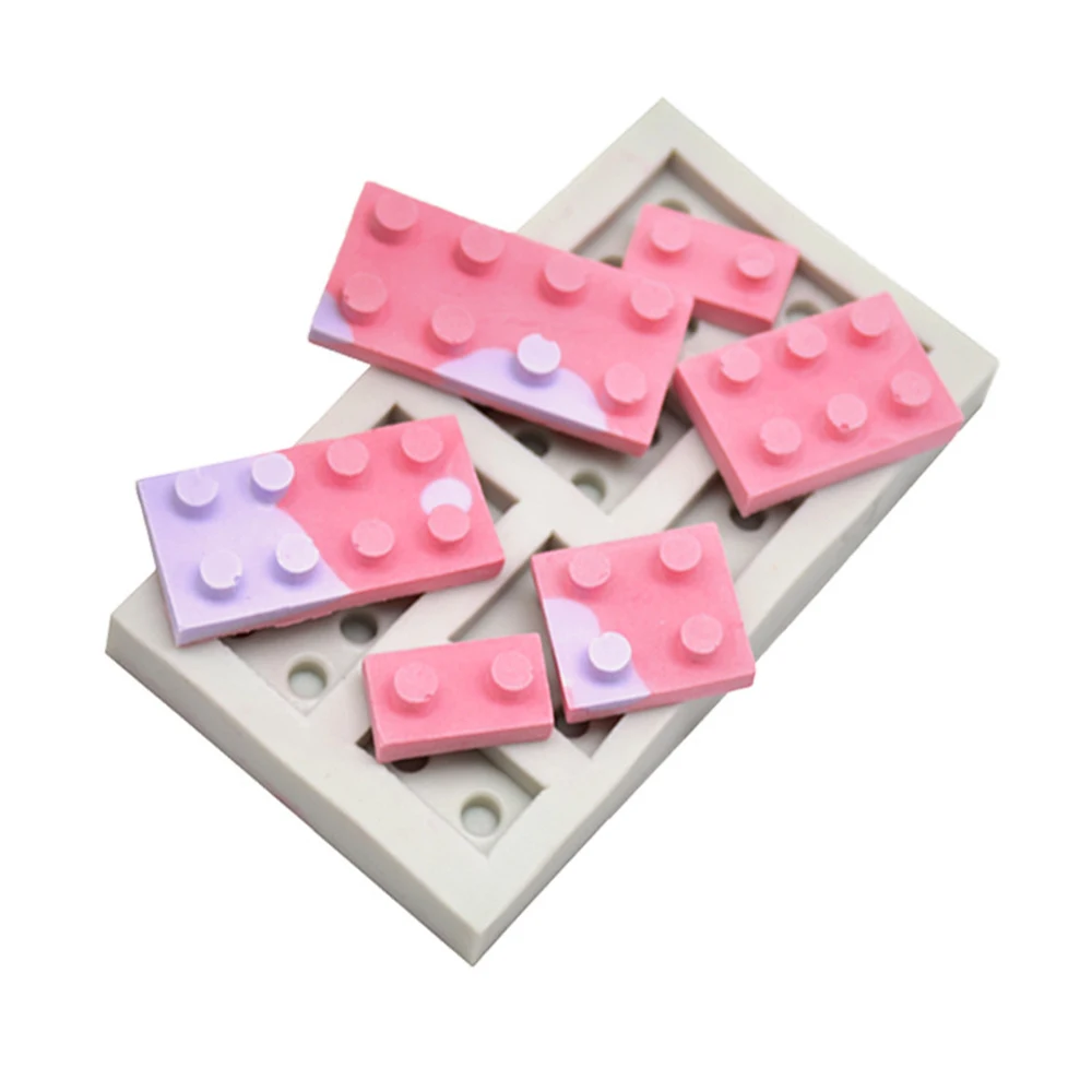 

1PCS Lego Brick Blocks Shaped Rectangular DIY Chocolate Silicone Mold Ice Cube Tray Cake Tools Fondant Moulds Mold