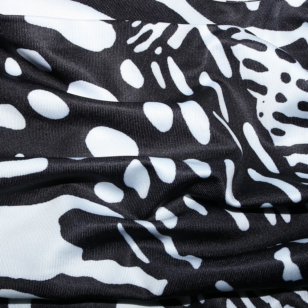 

Two Piece Sets Halter Top & Wide Leg Printed Bodycon Jumpsuits