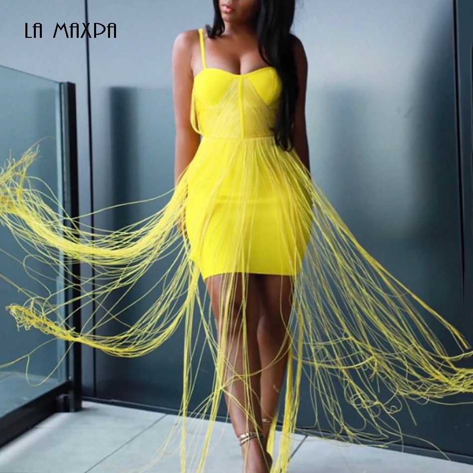 Женское сексуальное платье новинка 2021 Длинные вечерние платья с кисточками