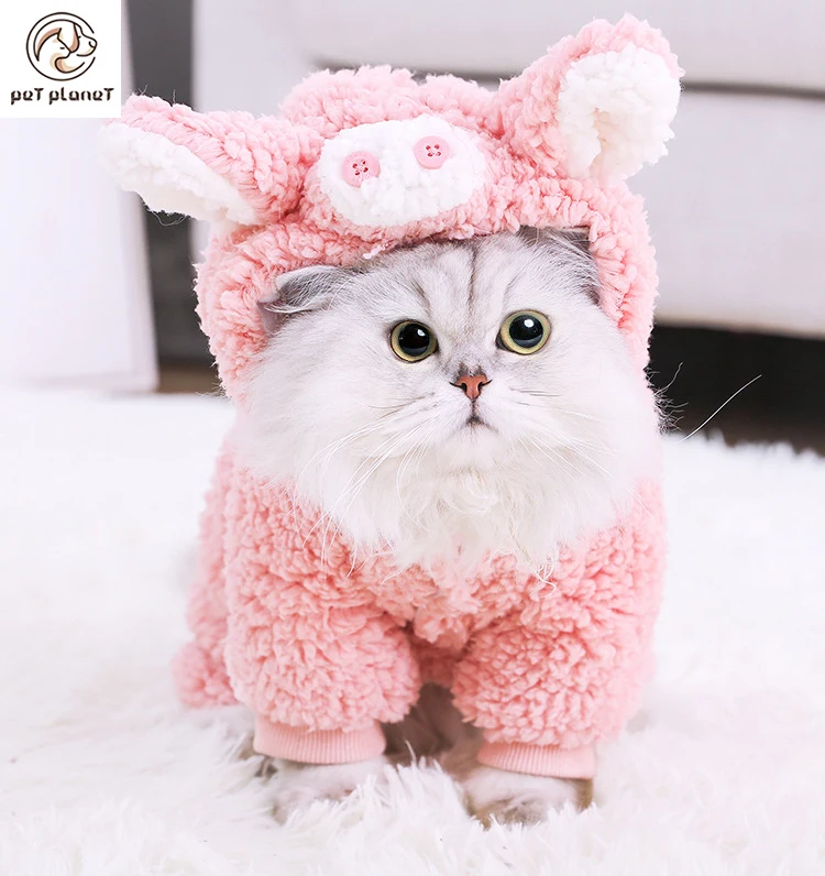 Одежда для домашних животных Осенняя теплая милая и удобная цельная одежда кошек