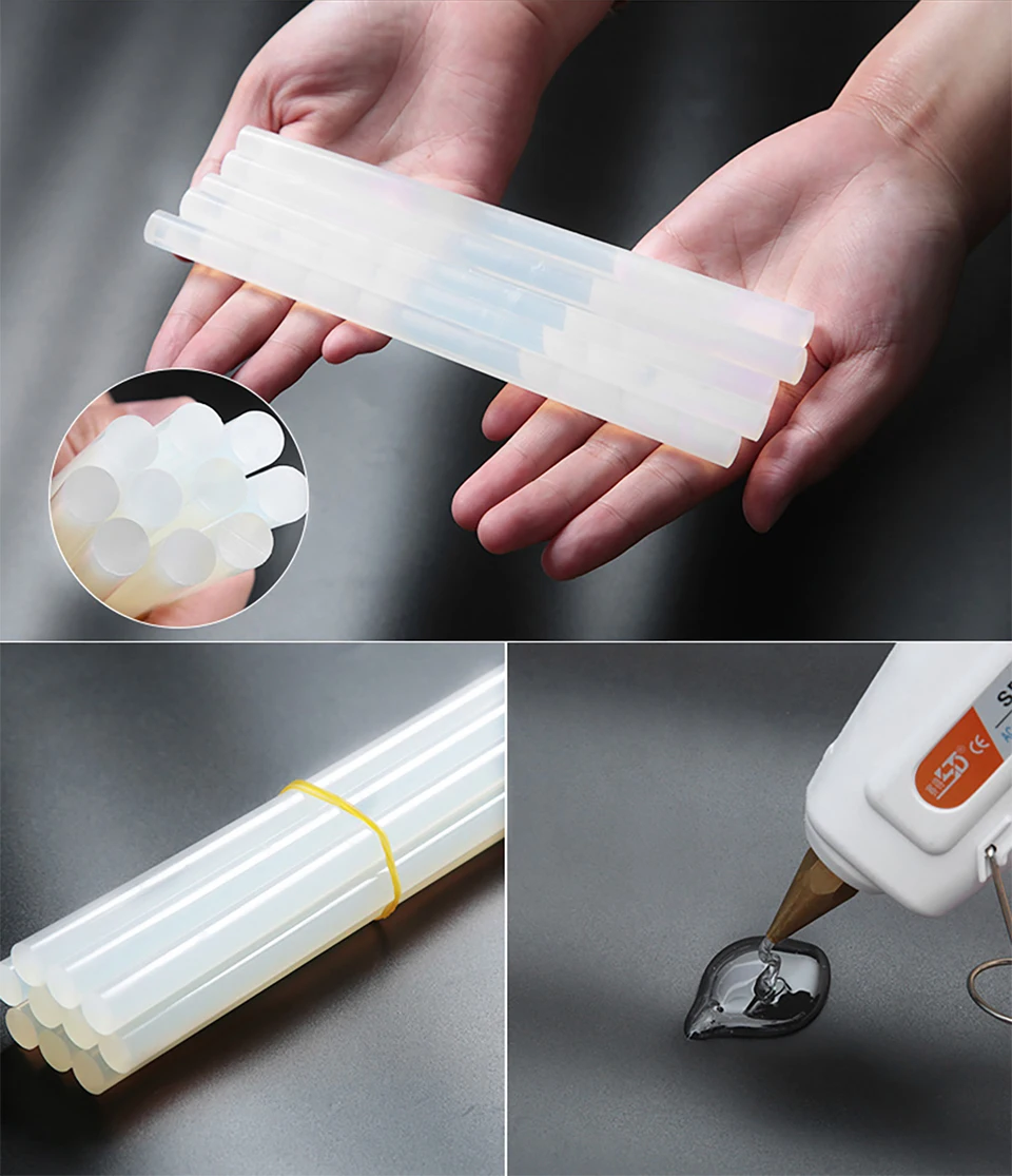

10PCS / 7mm / 11mm / glue stick semi-transparent white hot melt adhesive