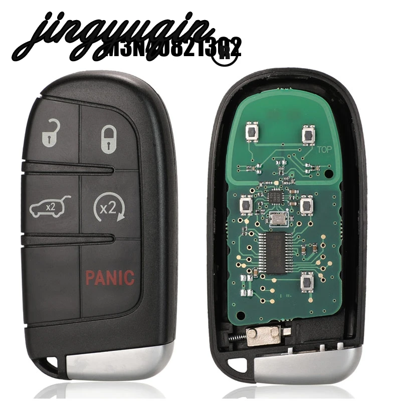 Jingyuqin 433 МГц ID46 чип 5 кнопок стандарт DODGE/Chrysler/JEEP Grand Cherokee фотосессия M3N40821302|Ключ от