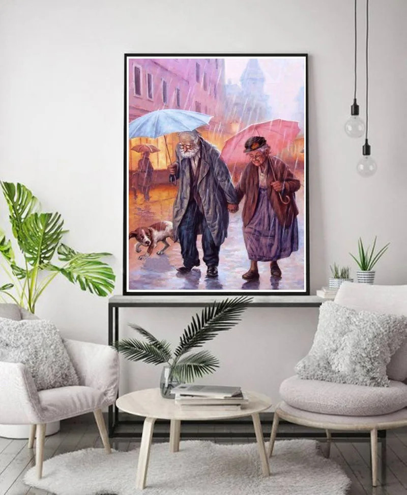 Сделай Сам 5D алмазная картина старая пара Алмазная вышивка крестиком полностью