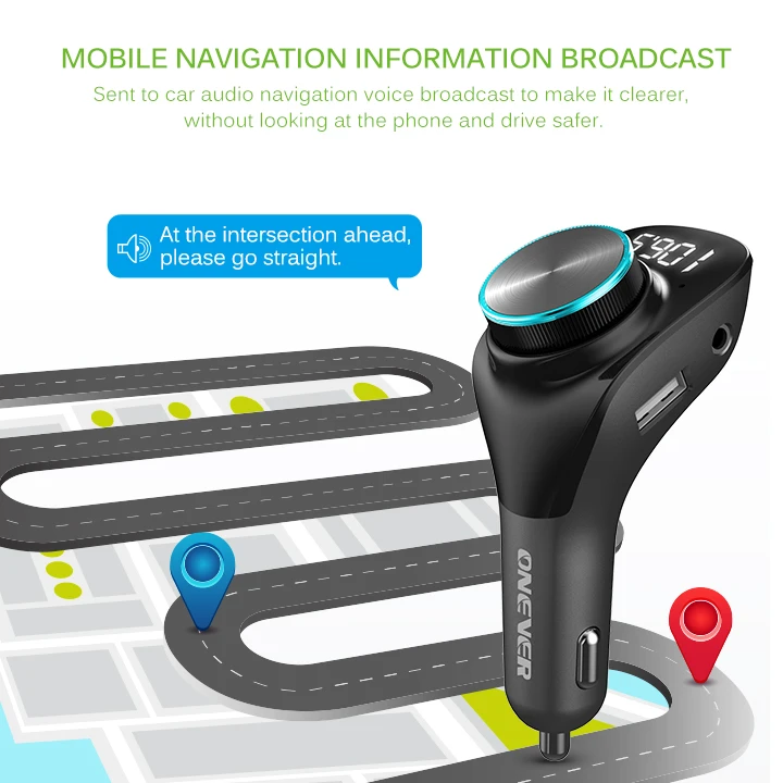 Автомобильный MP3 плеер Onever с поддержкой Bluetooth 5 0 и ЖК экраном|Автомобильный