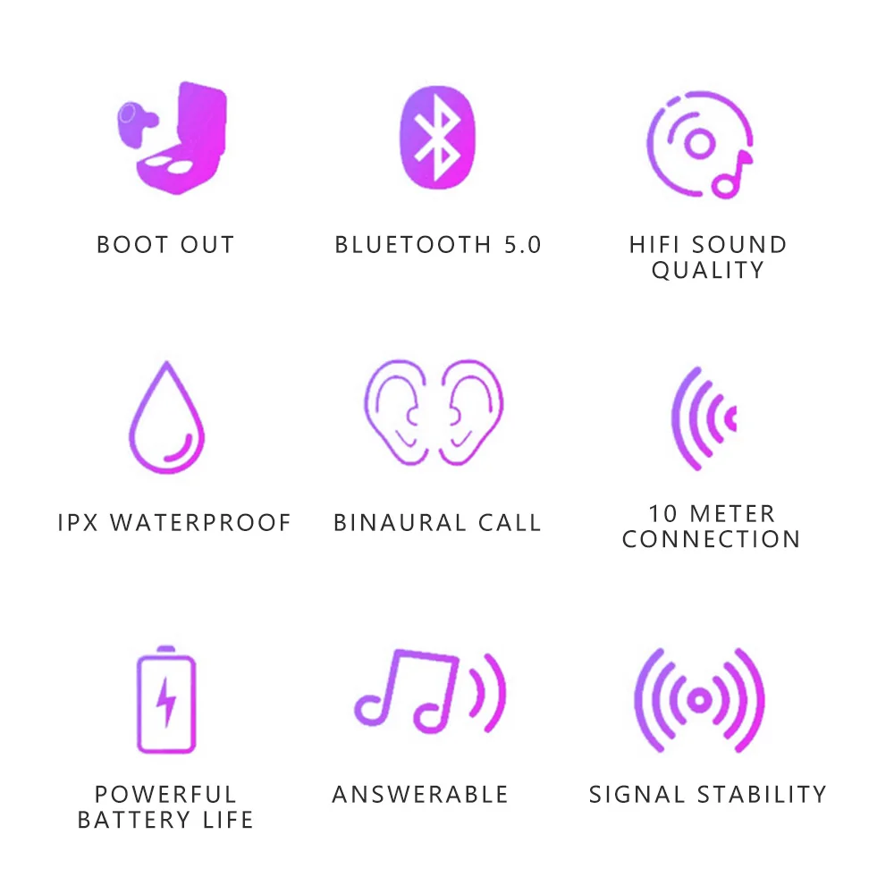 KISSCASE наушники вкладыши TWS с Беспроводной бинауральные гарнитуры Bluetooth 5 0 авто