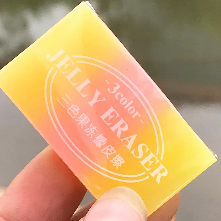Милый трехцветный желе цвет ластик трехмерный кристалл школьные принадлежности