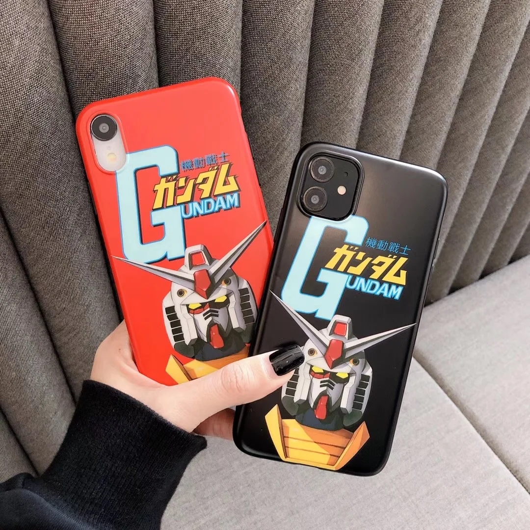 Японский мультфильм GUNDAM чехол для телефона iPhone 7 7Plus 8 8Plus 11 Pro X XS Max XR мягкий IMD