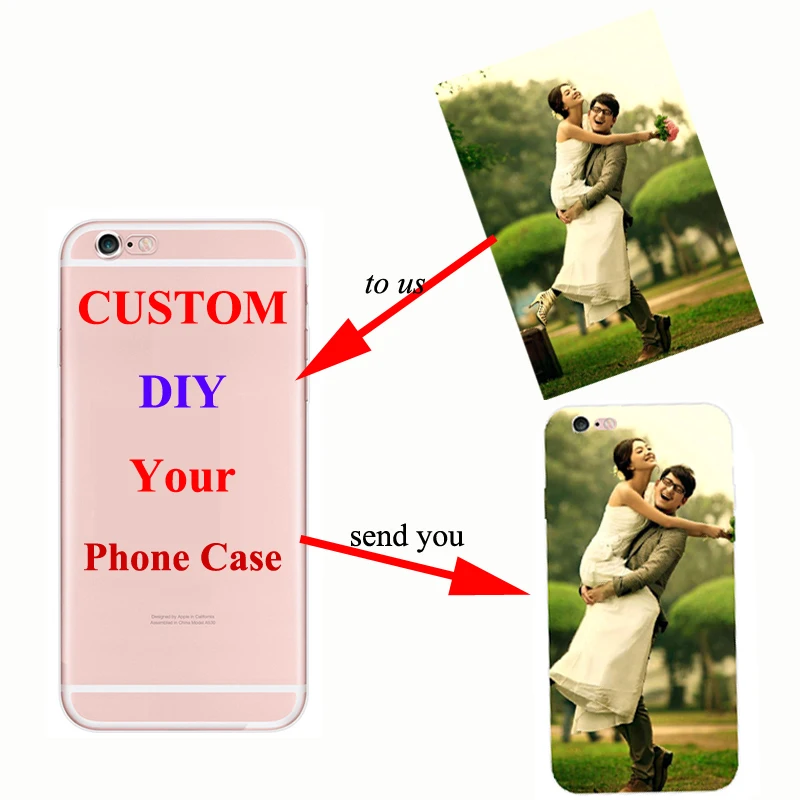 Сделай Сам фото мягкий прозрачный чехол для телефона с именем iPhone 6 6s 8 7 plus X 5 5S SE XR