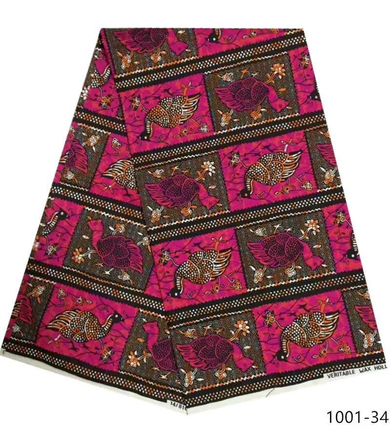 

6 Yards/lot African Fabric Geometric Patterns Ankara Polyester Farbic For Sewing Wax Print Fabric by the Yard Designer 1001