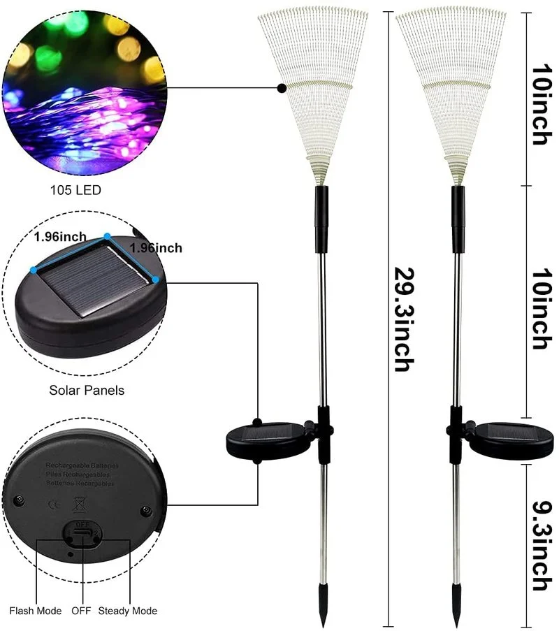 Светодиодные фейерверки на солнечной батарее уличная лампа-Гирлянда для сада
