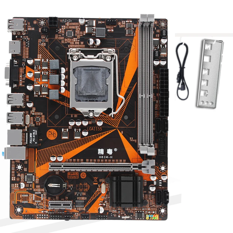 H61материнская плата LGA 1155 двухканальная память DDR3 микро atx интегрированная