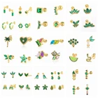 Женские серьги-гвоздики из серебра 925 пробы, с эмалью