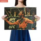 Мощный Известный боксер рот пистолет McGregor крафт-бумага Ретро плакат декоративные обои стикер