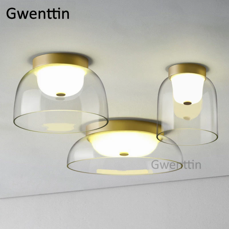 Современные стеклянные потолочные светильники скандинавский светодиодный