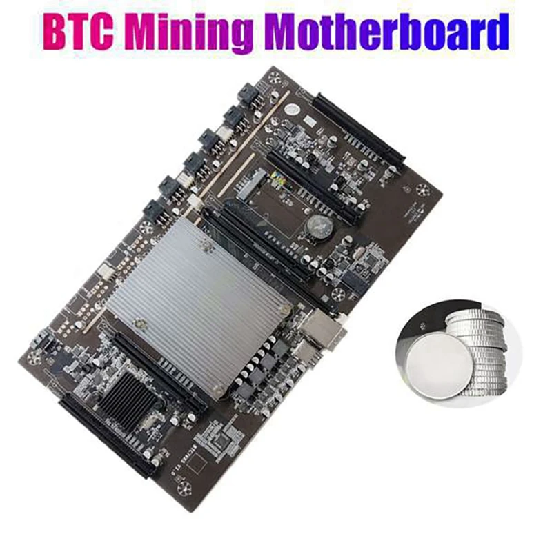 Материнская плата для майнера BTC BTC79X5 V1.0 LGA 2011 DDR3 поддерживает 32G 60 мм Шаг RTX3060