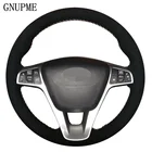 Сделай Сам черный замшевый кожаный чехол рулевого колеса автомобиля для Lada Vesta SW 2015 2016 2017 2018 2019 Xray 2015 2016 2017 2018