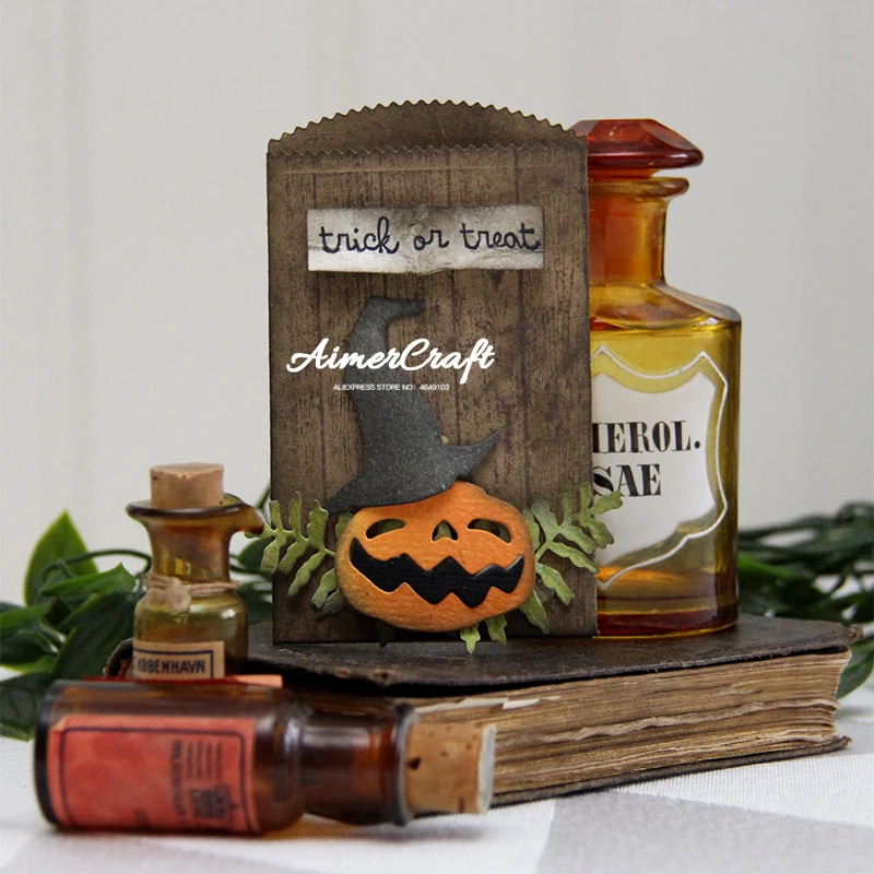 Металлические Вырубные штампы для Хэллоуина фотобумага сделай сам карточка