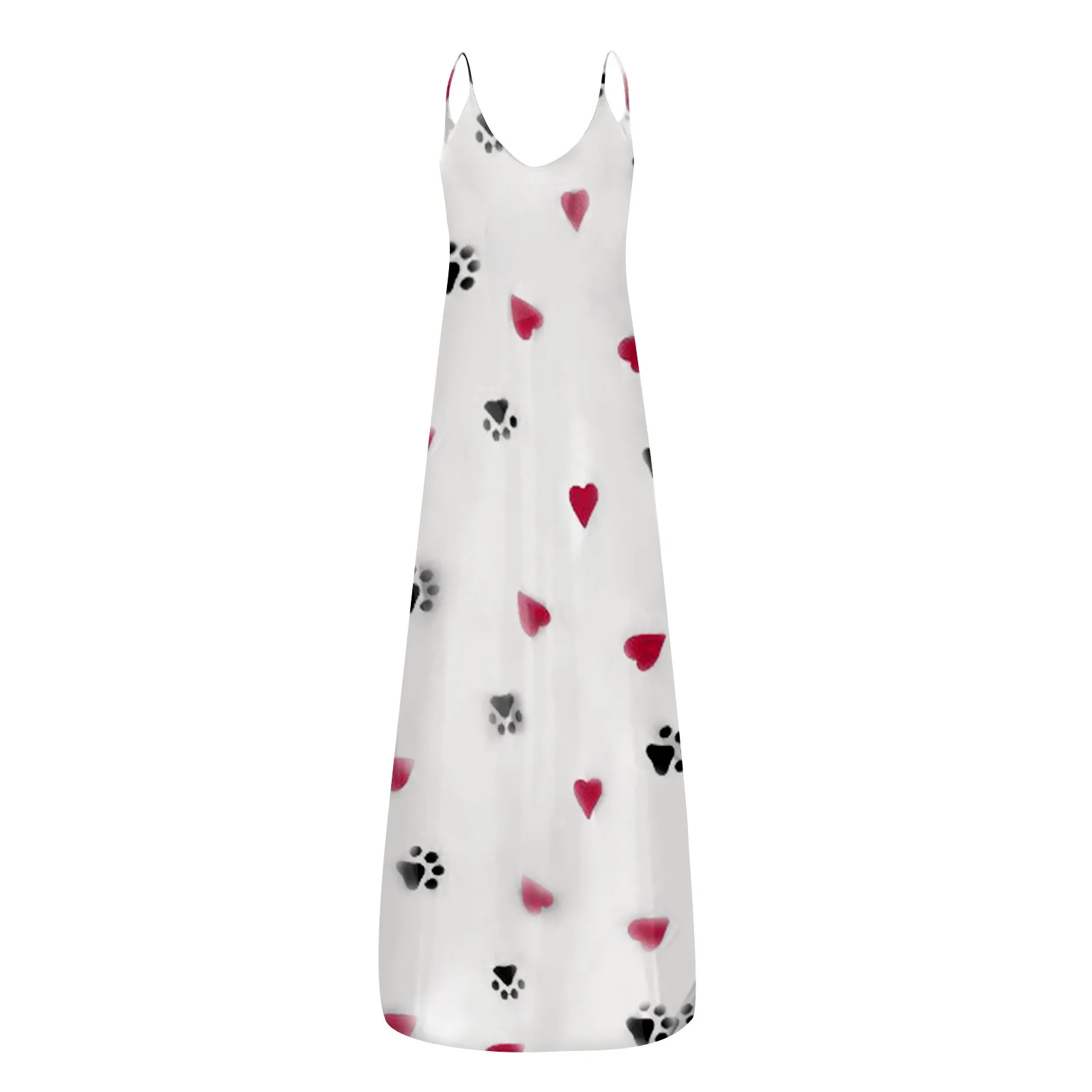 Платье женское длинное с V-образным вырезом модный сарафан карманами и модным