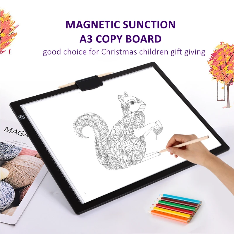A3 Copy Board Magnetic Suction Eyes Protection LED Light Pad Christmas Gift New Year Gift for Children Designer Digital Tablets