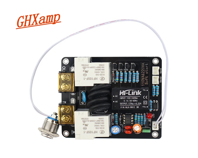 GHXAMP 2000 Вт переключатель усилителя мощный источник питания мягкий пусковой щит сенсорный свет двойной контроль температуры 220 В