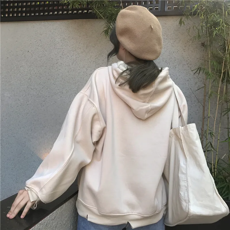 Женская толстовка с капюшоном принтом Thank You пуловер оверсайз длинным рукавом