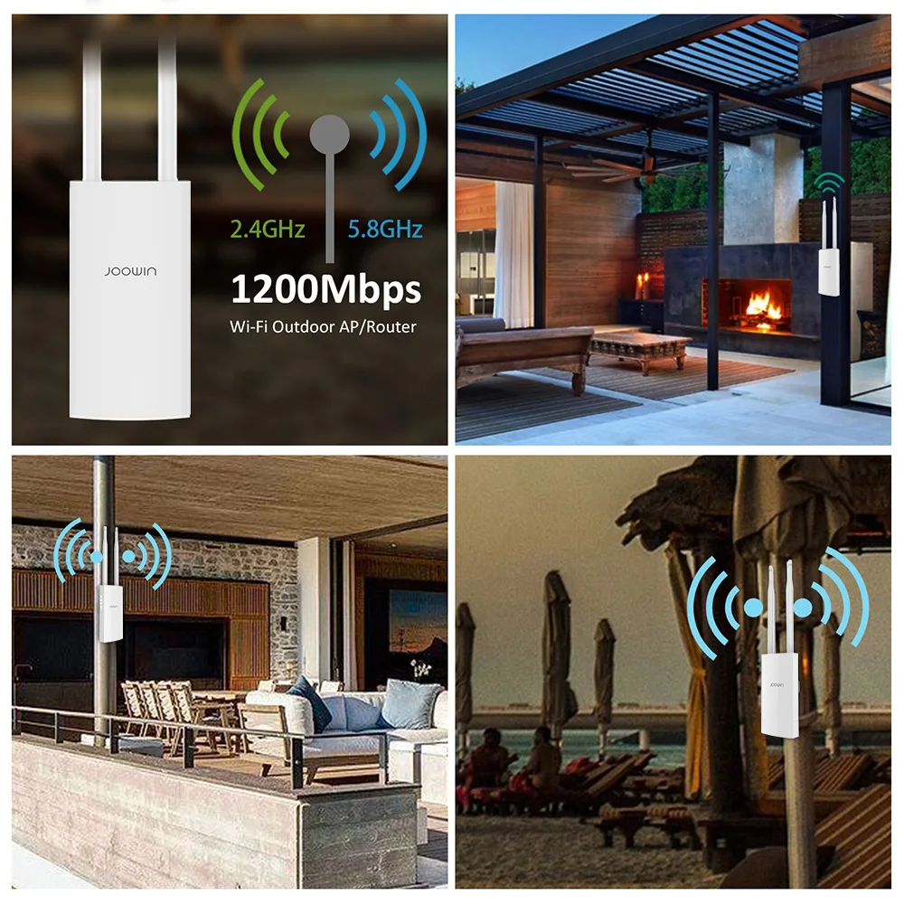 Wi-fi ao ar Livre de Alta Wi-fi sem Fio Roteador Potência Ponto Acesso Cpe Repetidor Dupla Dand 2.4 5ghz 10dbi Antena Wi-fi Nanostation Ac1200 –