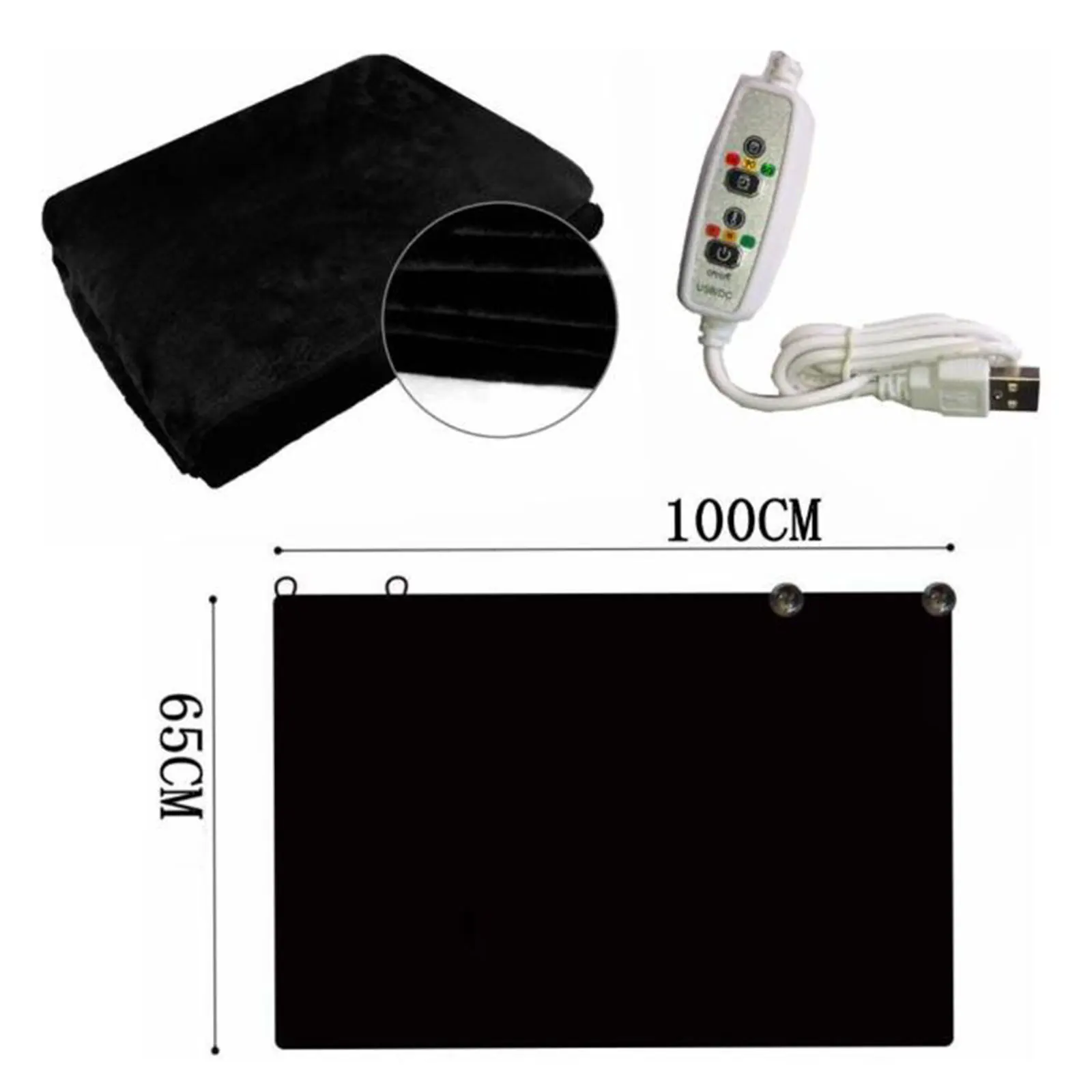 USB Heated Warm Shawl Electric Heating Plush Throw Blanket Cape Lap Coral Flannel | Дом и сад