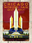 Гостиная Чикаго миры Faira плакат века прогресса 1933 металлическая жестяная вывеска