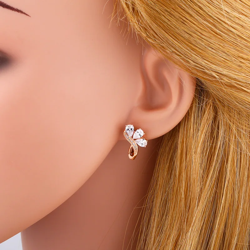 OCSERIO НОВЫЕ геометрические Висячие синие серьги в форме цветка модные женские