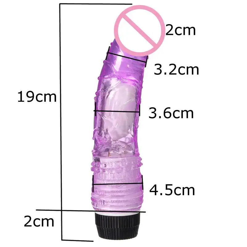 Crystal Multispeed Waterproof Realistic Dildo Vibrator Soft Jelly Powerful G-spot Masturbation Adults Toys for Women ZD0154 |