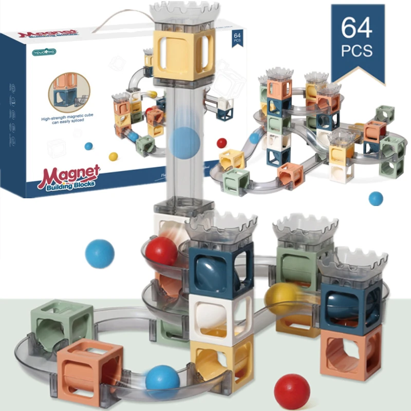 Магнитный конструктор магнитный лабиринт кубик гоночная трасса шар трек воронка