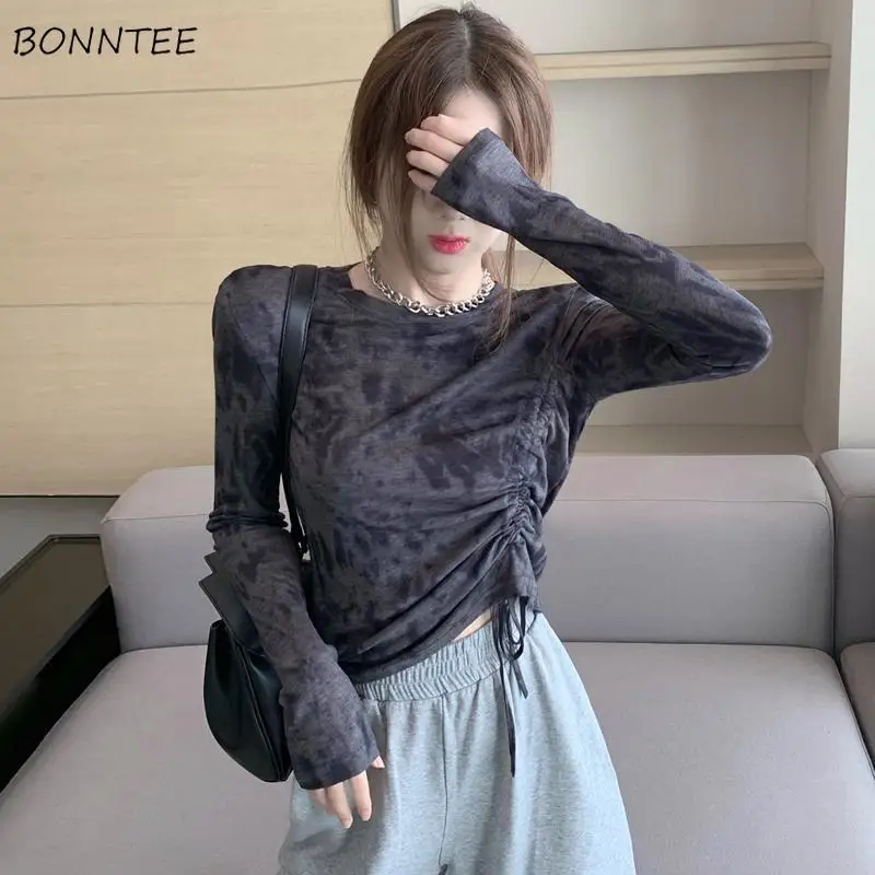 

Футболки женские весенние популярные пикантные женские топы Элегантные женские модные шикарные Ретро Винтажные универсальные повседневн...