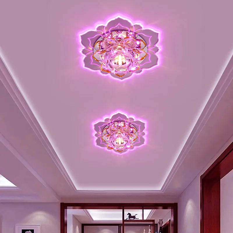 3W светодиодный Кристалл проход светильник потолочный прихожей балкон Освещение