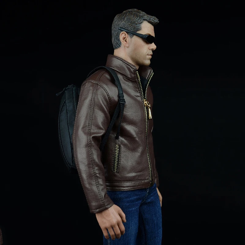 1/6 весы Матт Дамон мужской костюм агента кожаная куртка рубашка джинсы штаны