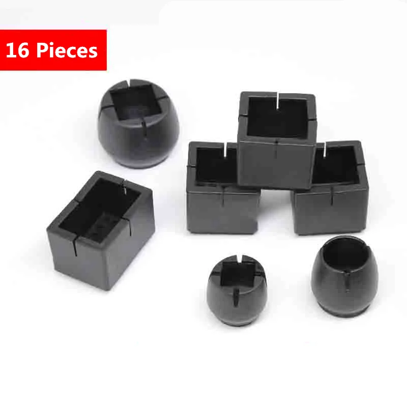 

16 Pcs/Set Felt Silicone Chair Foot Cover Thick Wear-Resistant Table Stool Leg Cover Bed Cabinet Furniture Protective Cover