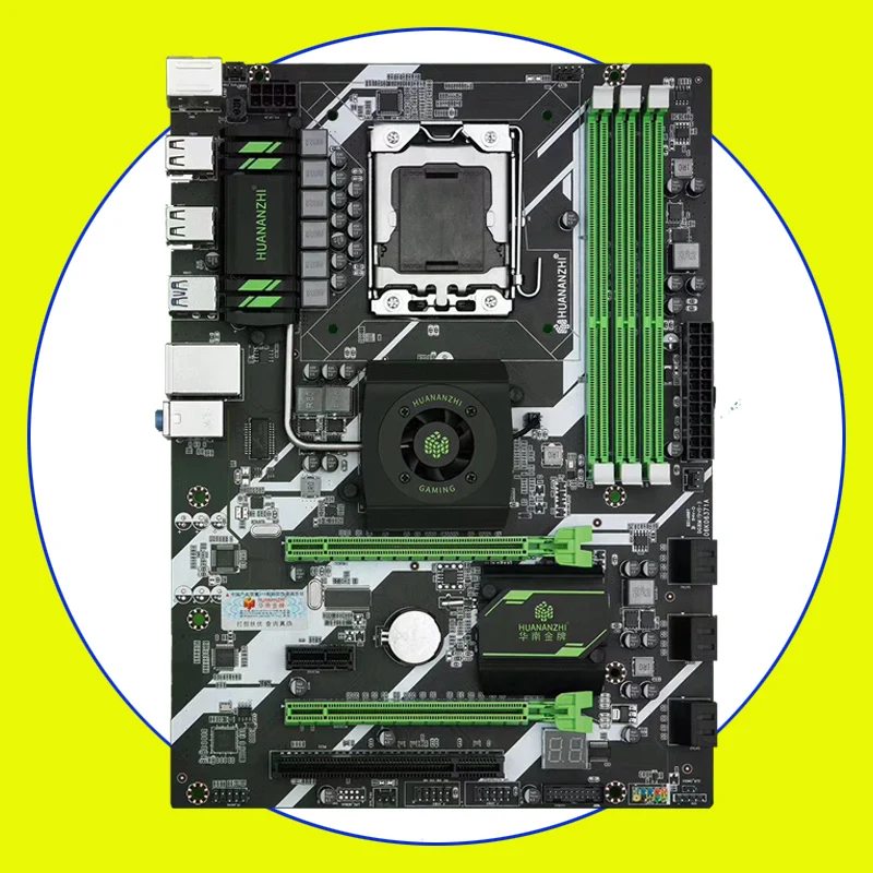 Материнская плата HUANANZHI X58 deluxe LGA1366 с северным мостовым кулером 3 DDR3 DIMM RAM max до