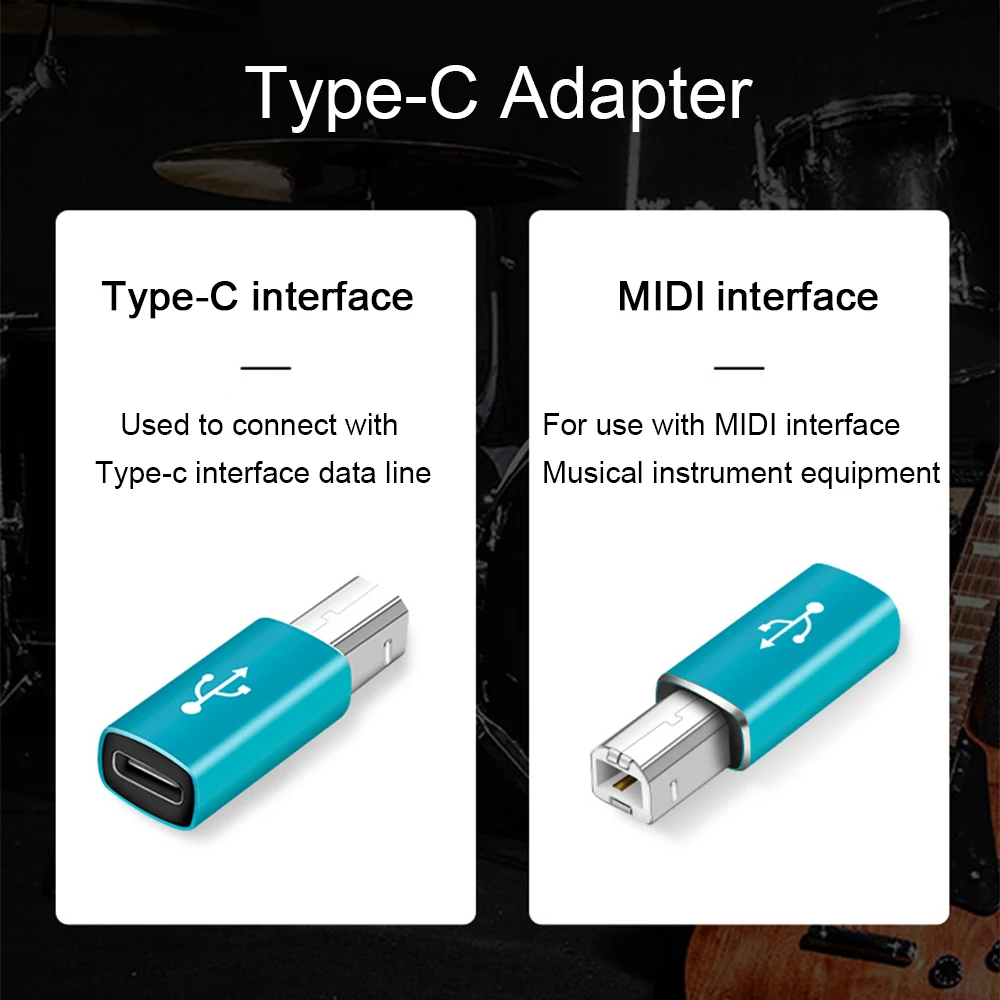 Type-C to USB Type B 2.0 Adapter MIDI Convertor For MacBook Pro Air HP Canon Epson Dell Samsung C Piano Printer Scanner | Мобильные
