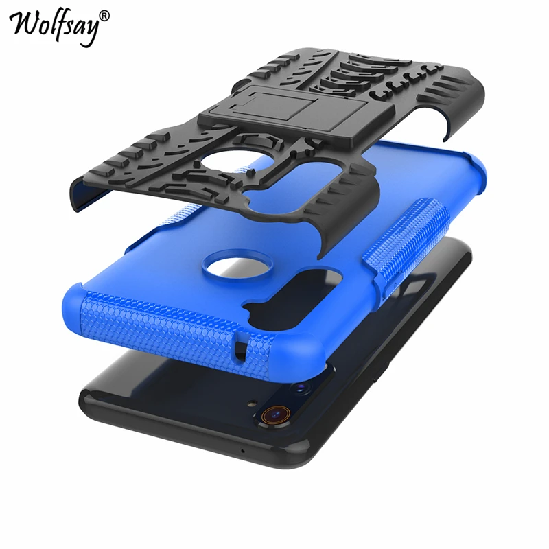 Чехол для Oppo Realme 5 Pro чехол противоударный резиновый бампер двухслойный защитный