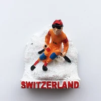 qiqipp swiss creative tourist souvenirs three dimensional skiing crafts magnetic stickers