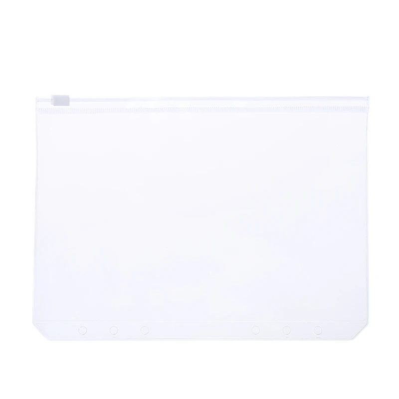 

2021 New Clear PVC Storage Bag Pouch For Notebook Diary Day Planner Zipper Business Cards