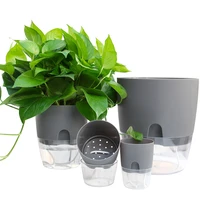 automatic flower pot self watering planter plastic clear watering water storage lazy water absorption office home garden tool