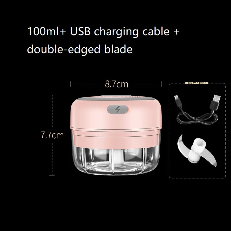 

Wireless Electric Garlic Cutter Meat Grinder Kitchen Accessories Vegetable Fruit Shredder Multifunction Garlic Presses