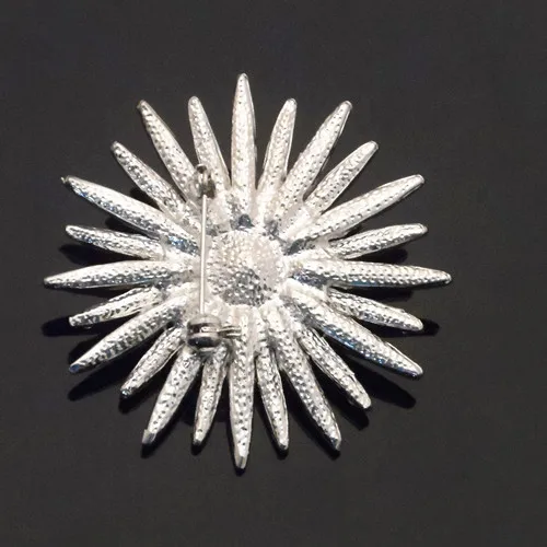 Блестящие кристаллы цветок на булавке Брошь для свадьбы свадебный букет со